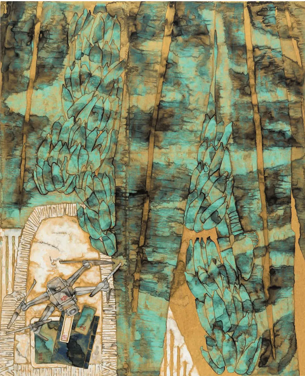 7613b41f626a40c0827cb5870bc94eb6 第七届全国画院美术作品展览|中国画、油画、版画、雕塑“特邀作品”选登-图片49