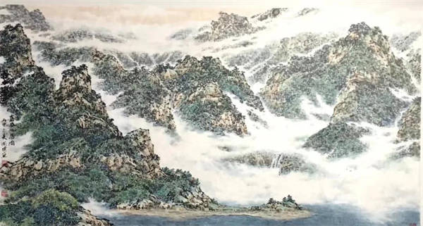 68848-9a2b2a17c9b048dd91c452a44703dad0 滇山云水,彩墨蕴生机–访著名山水画家周璞-图片2